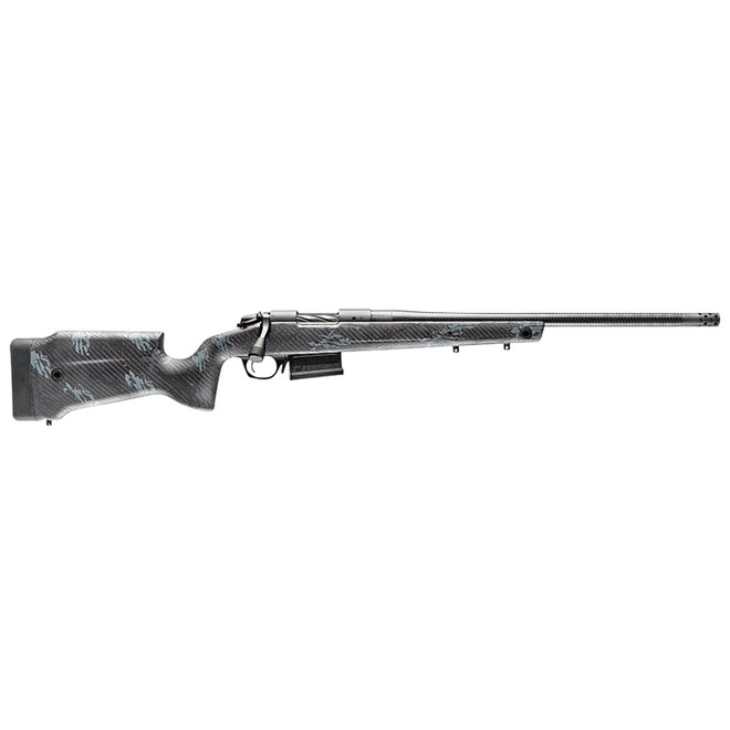 Bergara Rifles B14S752CF B-14 Crest 6.5 Creedmoor 5+1 20" Sniper Gray Cerakote #5 Contour Threaded Barrel, Sniper Gray Cerakote Steel Receiver, Black & Gray Sponge Fixed Carbon Fiber Stock