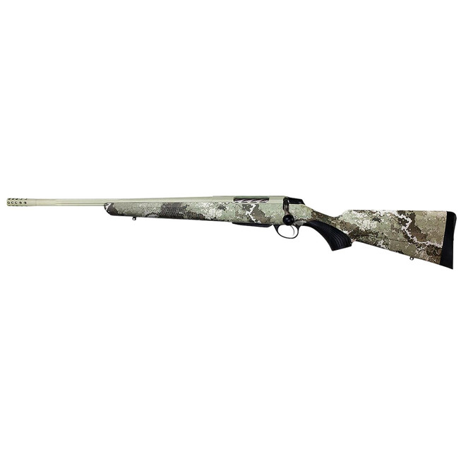 Tikka JRTXVA482 T3x Lite 6.5 Creedmoor 3+1 24.30" Fluted/Threaded, Desert Verde Cerakote Barrel/Rec, Veil Alpine Synthetic Stock, Interchangeable Grip, Muzzle Brake Left Hand