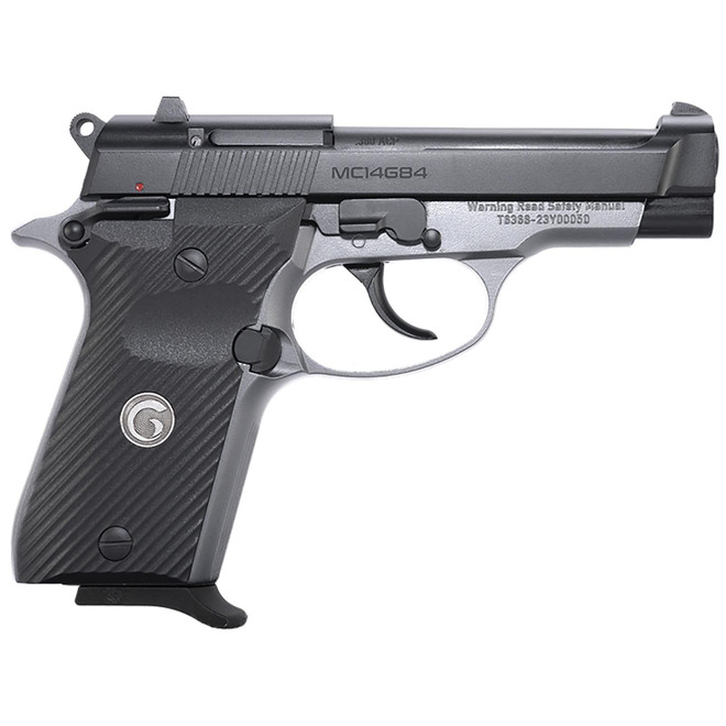 Girsan 390827 MC14G84 380 ACP 13+1 3.80" Black Steel Barrel, Black Serrated Steel Slide, Stainless Aluminum Frame w/Beavertail, Black Polymer Grip