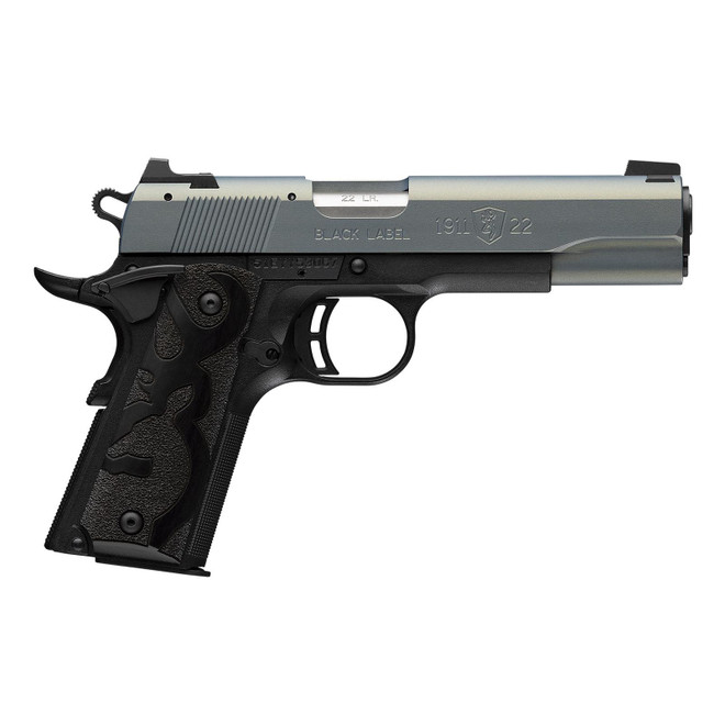 Browning 051899490 1911 Black Label Full Size Frame 22 LR 10+1 4.25" Matte Stainless Steel Barrel, Northern Lights Cerakote Serrated Aluminum Slide, Matte Black Polymer Frame, Black Polymer Grip