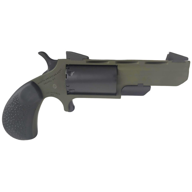 North American Arms NAATGHCB Green Huntsman Conversion 22 LR/22 Mag 5rd 2" Heavy Vent Rib Barrel, OD Green Cerakote Steel Frame, Matte Black Cylinder, Black Cobblestone Rubber Grip