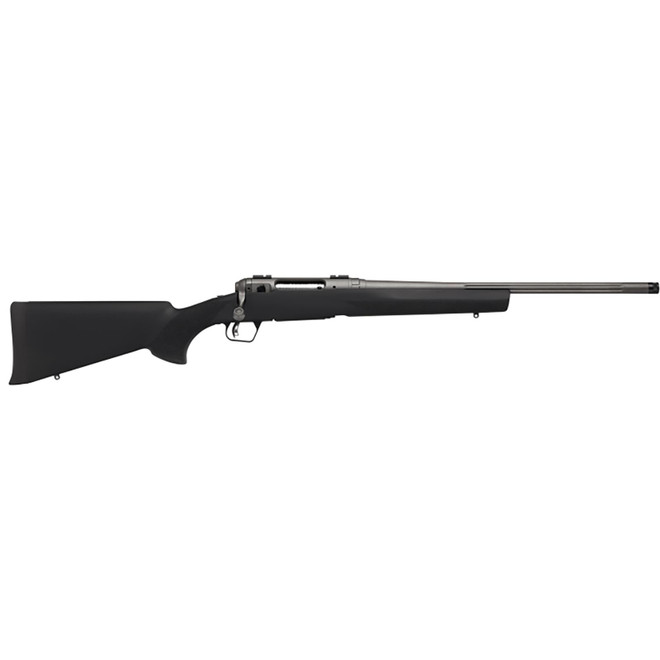 Savage Arms 58280 110 Trail Hunter Lite Full Size 450 Bushmaster 3+1 20" Fluted/Threaded Barrel, Drilled & Tapped Steel Receiver, Black Fixed Synthetic Stock