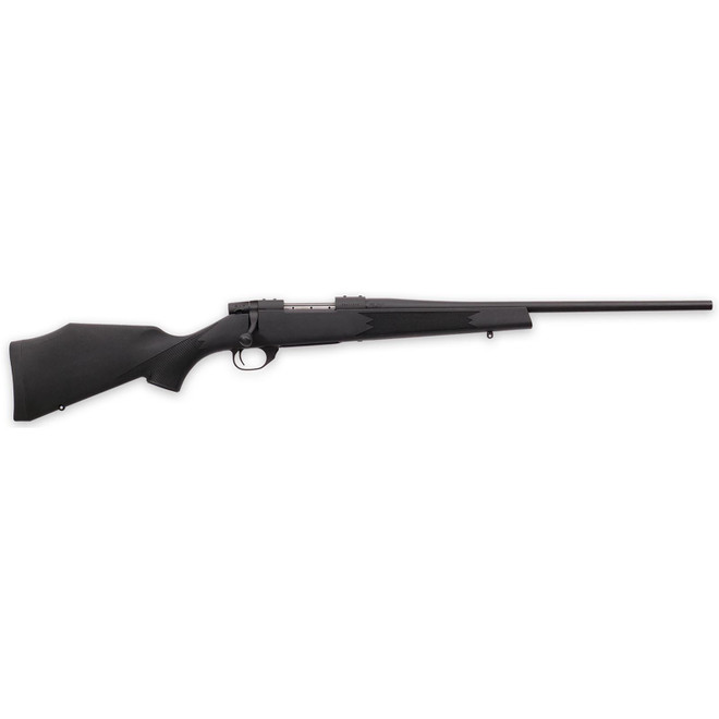 Weatherby VYT222RR0T Vanguard Synthetic Compact 22-250 Rem 5+1 20" Matte Blued #1 Threaded Barrel, Matte Blued Drilled & Tapped Steel Receiver, Black Adjustable Synthetic Stock