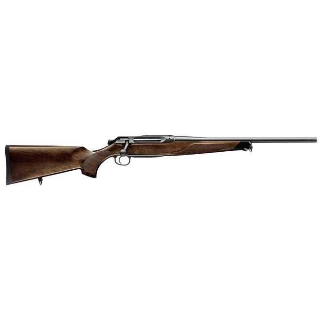 Sauer 80117097 505 Lux Full Size 270 Win 3+1 24" Matte Blued Threaded Barrel, Matte Blued Saddle Mount Steel Receiver, Grade 5 Wood Fixed Stock