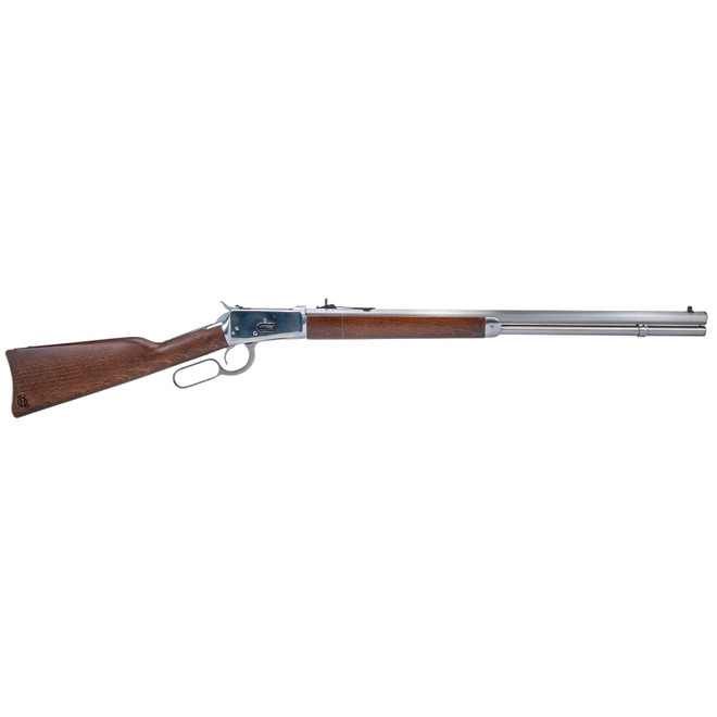 Heritage Mfg H9204524F9 92 Ranch Hand 45 Colt (Long Colt) 12rd 24" Stainless Polished Octagon Barrel, Polished Stainless Steel Receiver, Fixed Hardwood Stock