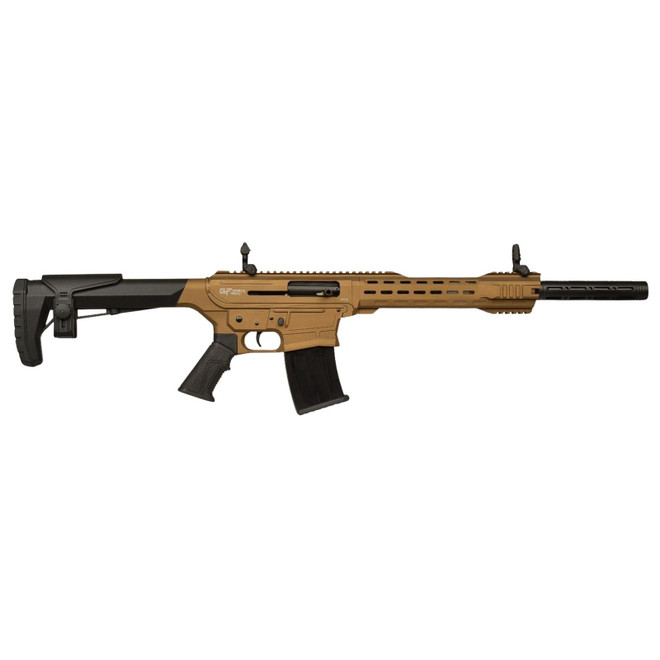 Gforce Arms GF2512BNZ GF25 12 Gauge Semi-Auto 3" 5+1 20" Bronze Cerakote Spiral Threaded Barrel, Bronze Cerakote Picatinny Rail Aluminum Receiver, Adjustable Black Synthetic Stock w/Black Rubber Grip