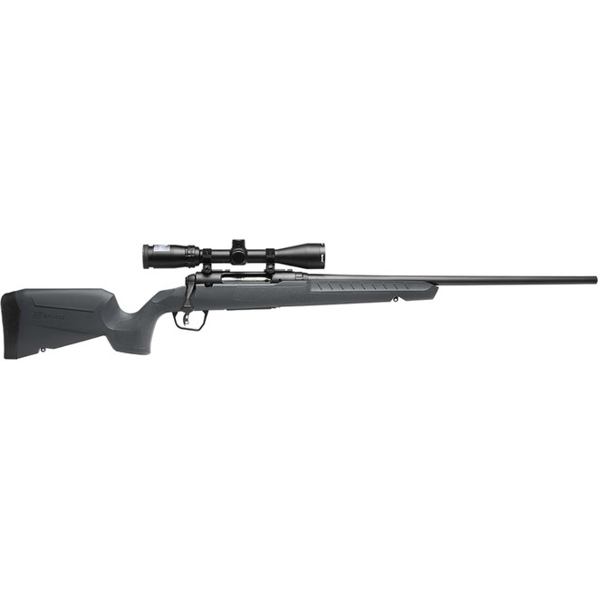 Savage Arms 32233 Axis 2 XP Combo Compact 308 Win 4+1 20" Matte Black Heavy Sporter Barrel & Drilled & Tapped Carbon Steel Receiver, Fixed Matte Gray Synthetic Stock, Right Hand, Boresighted 3-9x40mm