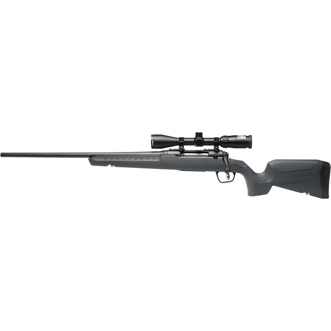 Savage Arms 32254 Axis 2 XP Combo Compact 308 Win 4+1 20" Matte Black Heavy Sporter Barrel & Drilled & Tapped Carbon Steel Receiver, Fixed Matte Gray Synthetic Stock, Left Hand, Boresighted 3-9x40mm