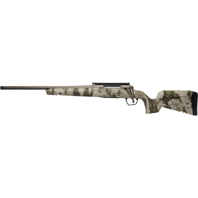 Savage Arms 32310 Axis 2 Pro Compact 6.5 Creedmoor 4+1 20" Gun Metal Bronze Cerakote Heavy Threaded Barrel & Picatinny Rail Carbon Steel Receiver, Fixed Woodland Camo Synthetic Stock, Left Hand