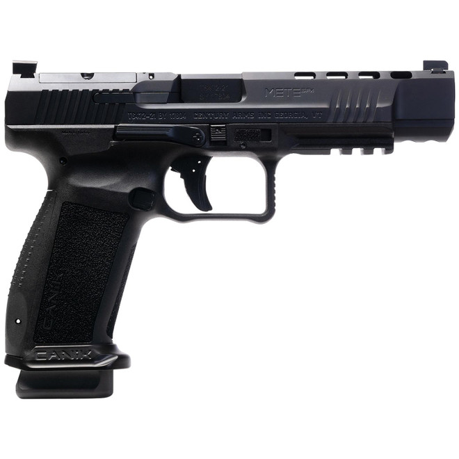 Canik HG6825N Mete SFx 9mm Luger 10+1 5.20" Black Nitride Match Grade Barrel, Black Optic Ready/Serrated Steel Slide, Black Polymer Frame w/Picatinny Rail, Aggressive Texture Grip
