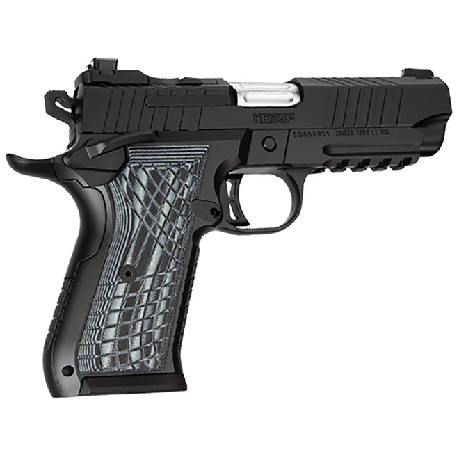 Kimber Mfg.,inc 3100017 KDS9C 9mm 10+1 4.09" KimPro Black Front and Rear Serrations Stainless Steel Slide Black Gray and Black Crosshatch Cut G-10 Grip