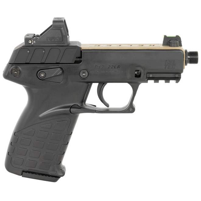 Kel-Tec P17TANBLKOPTIC P17 22 LR 16+1 3.80" w/Optic & Holster Tan/Black