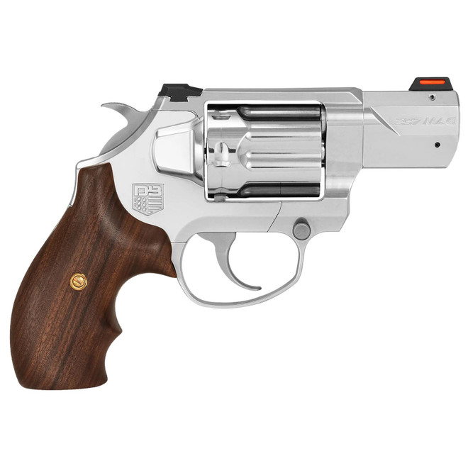 Diamondback DB075AS701 SDR Sports South Exclusive Small 357 Mag/38 Special +P 6 Shot 2" Polished Stainless Steel Barrel & Frame, Stainless Steel Cylinder, Hogue Wood Grip, Exposed Hammer