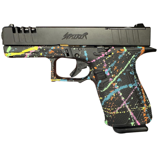 Great Lakes Firearms GL19SBLK Striker 9mm 15+1 4" Front/Rear Serrations Cerakote Splatter Black