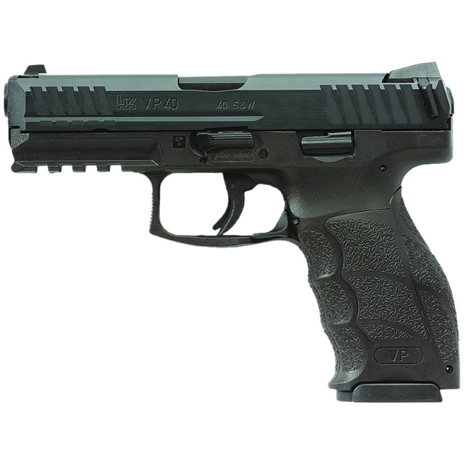 HK 81001160 VP40 40 S&W 13+1 4.09" Black Steel Barrel, Black Cerakote Serrated Steel Slide, Black Polymer Frame w/Picatinny Rail, Black Interchangeable Backstrap Grip