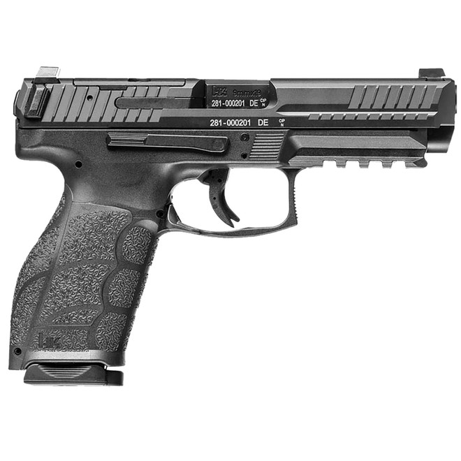 HK 81001065 VP9A1 F Full Size Frame 9mm Luger 15+1 4.53" Black Steel Barrel, Optic Ready/Serrated Steel Slide, Black Polymer Frame w/Picatinny Rail, Interchangeable Backstrap Grip, Ambidextrous
