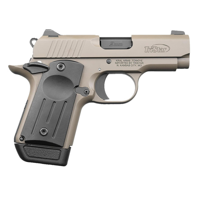 TriStar 85708 Protege X Sub-Compact Frame 9mm Luger 7+1 3.20" Black Steel Barrel, Flat Dark Earth Cerakote Serrated Steel Slide, Flat Dark Earth Cerakote Frame, Black Polymer Grip
