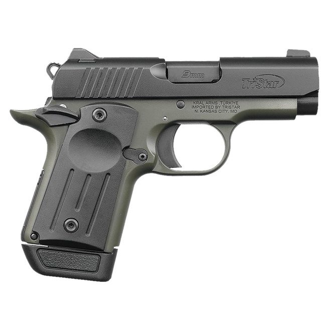 TriStar 85714 Protege X Sub-Compact Frame 9mm Luger 7+1 3.20" Black Steel Barrel, Black Cerakote Serrated Steel Slide, OD Green Cerakote Frame, Black Polymer Grip