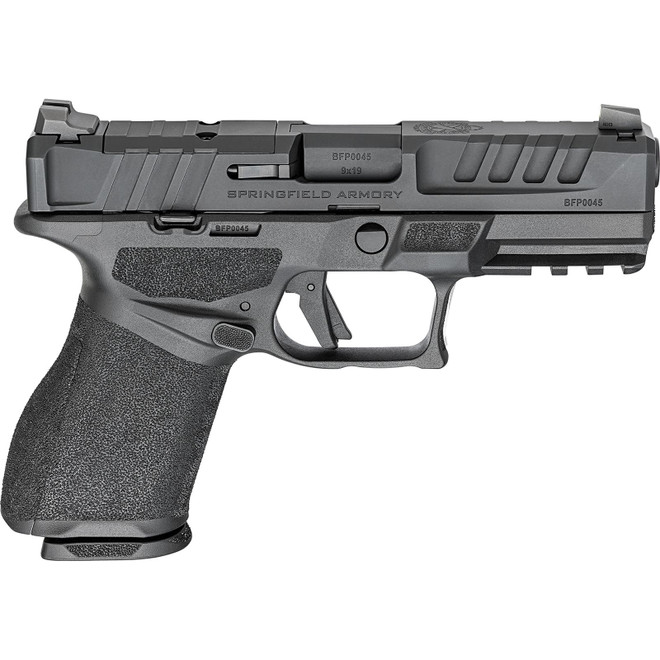 Springfield Armory EC9409BLCU Echelon Compact Frame 9mm Luger 10+1 4" Black Melonite Steel Barrel & Optic Ready/Serrated Slide, Black Polymer Frame w/Picatinny Rail, Textured Grip, Ambidextrous