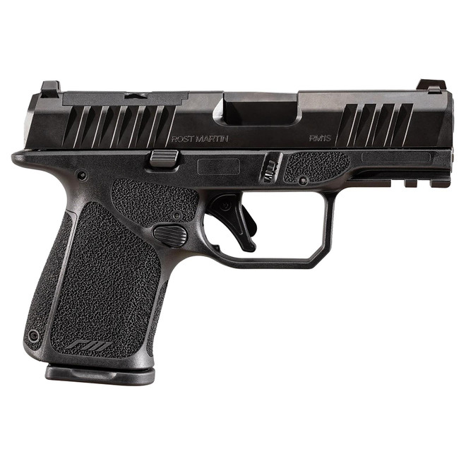 Rost Martin RM1SBLKOSP RM1C Sub-Compact Frame 9mm Luger 15+1 3.60" Black Match Grade Barrel, Black Tenifer Optic Ready/Serrated Steel Slide, Black Polymer Frame w/Picatinny Rail, Textured Grip
