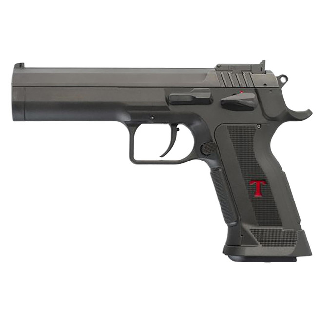 Tanfoglio TFLIMPROP9 Limited Custom 9mm Luger 19+1 4.76" Stainless Steel Barrel, Black Serrated Steel Slide, Black Polymer Frame w/Beavertail, Textured Grip