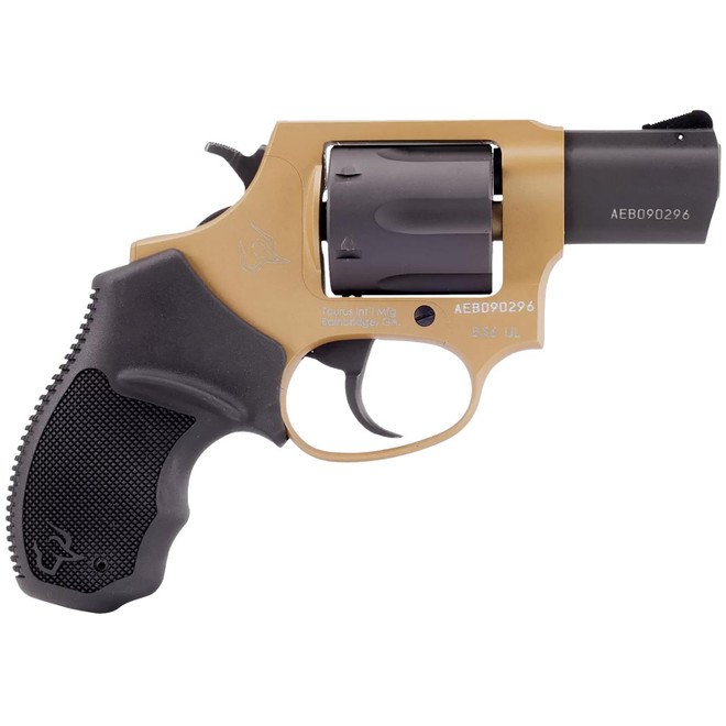 Taurus 2-85621ULC30 856 Ultra-Lite Small 38 Special +P 6 Shot 2" Matte Black Alloy Steel Barrel & Cylinder, Cerakote Sabre Sand Aluminum Frame, Transfer Bar Safety, Exposed Hammer