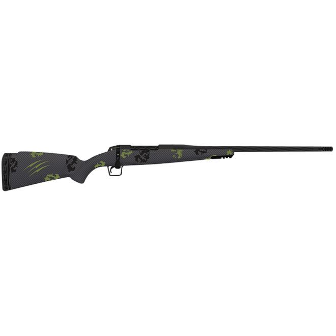 Fierce Firearms TWROG300WIN20BF Twisted Rogue 300 Win 20" Armour Lube Black Fluted Threaded Barrel, Drilled & Tapped Steel Receiver, LR Negative Comb Forest Camo Carbon Fiber Stock