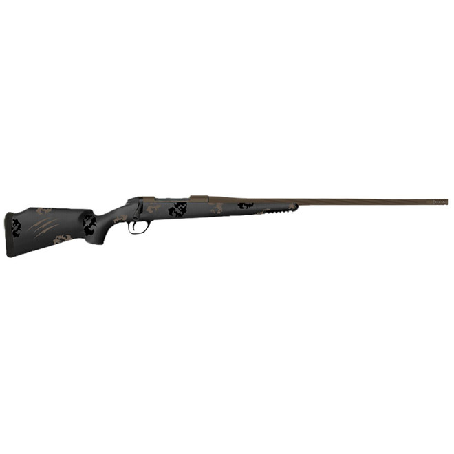 Fierce Firearms TWTROG300WIN22BT Twisted TI Rogue 300 Win 22" Black Cerakote Steel Threaded Barrel, Black Cerakote Drilled & Tapped Titanium Receiver, LR Negative Comb Trophy Camo Carbon Fiber Stock