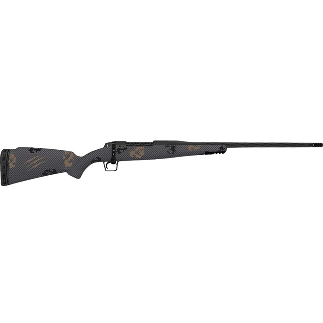 Fierce Firearms TWTROG7PRC24BS Twisted Rogue 7mm PRC 24" Armour Lube Black Steel Threaded Barrel, Drilled & Tapped Steel Receiver, LR Negative Comb Sonora Ambush Camo Carbon Fiber Stock