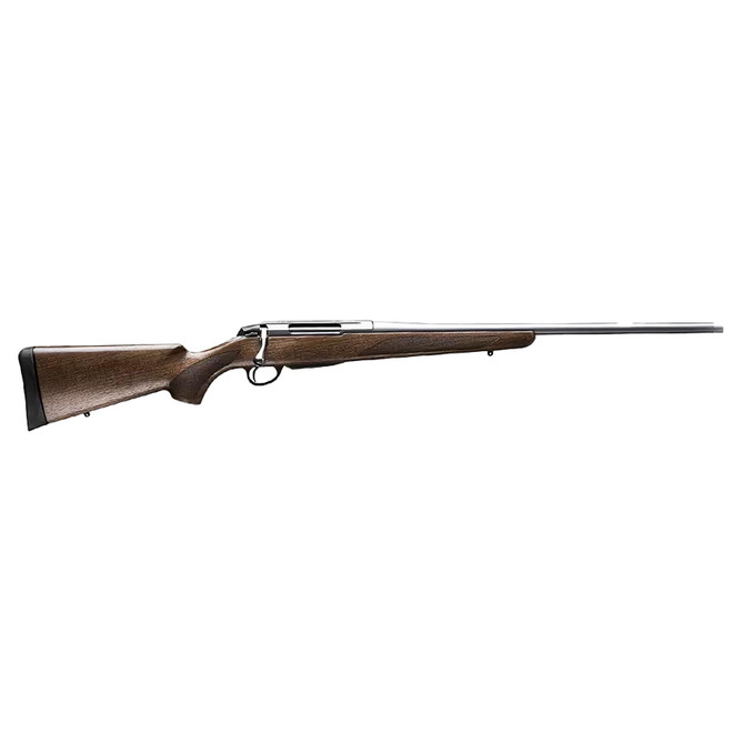 Tikka JRTXA75122MT T3x Hunter Full Size 6.5x55 Swedish 3+1 22.40" Matte Stainless Fluted Threaded Barrel, Matte Drilled & Tapped Stainless Steel Receiver, Fixed Oiled Walnut Wood Stock, Right Hand