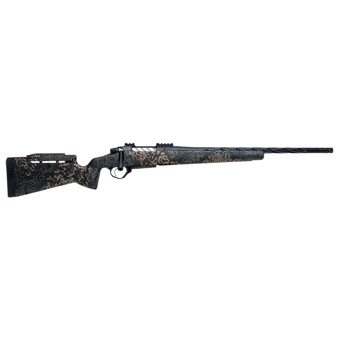 Seekins Precision 0011710237-F Havak PH3 6.5 PRC 24" Black Fluted Threaded Barrel, Black Picatinny Rail Steel Receiver, Adj Cheek Riser Woodland Shadow Synthetic Stock