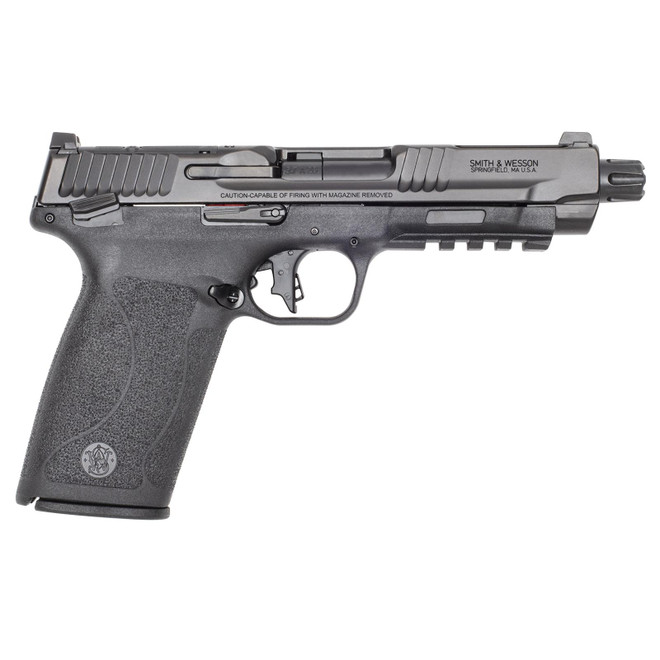 Smith & Wesson 14093 M&P 5.7 Full Size Frame 5.7x28mm 10+1 5" Black Armornite, Black Optic Ready/Serrated Stainless Steel Slide, Black Polymer Frame w/Picatinny Rail, Polymer Grip