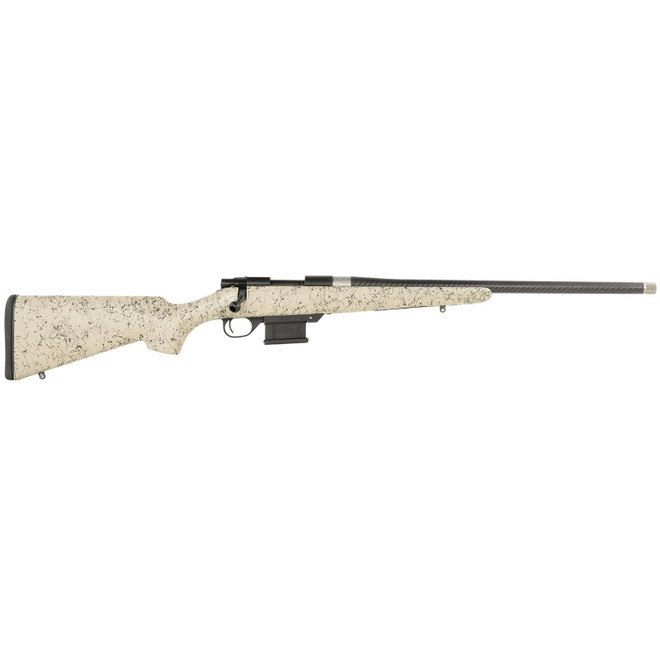 Howa HCE6ARCTAN 1500 Carbon Elevate 6mm ARC 22" Carbon Fiber Wrapped Threaded Barrel, Black Drilled & Tapped Steel Receiver, Fixed Stocky's Tan w/Black Webbing Synthetic Stock, Right Hand