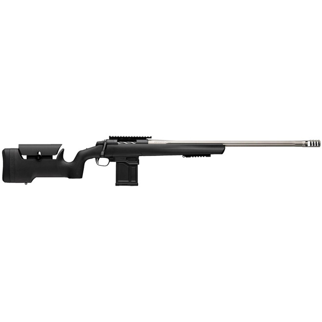 Browning 036094282 X-Bolt 2 Target Max 6.5 Creedmoor 10+1 24" Satin Gray Fluted Threaded Barrel, Matte Blued Picatinny Rail Steel Receiver, Picatinny Rail Forend, Adj Comb & LOP Black Composite Stock