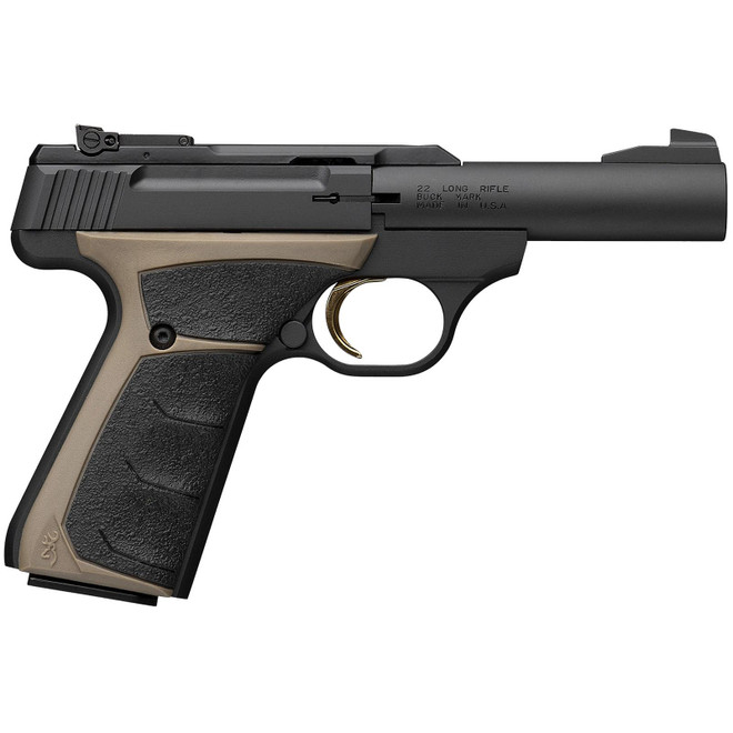 Browning 051603490 Buck Mark Micro Bull 22 LR 10+1 4" Matte Blued Bull Barrel, Matte Black Serrated Slide, Matte Black Aluminum Frame, UFX Overmolded Grip