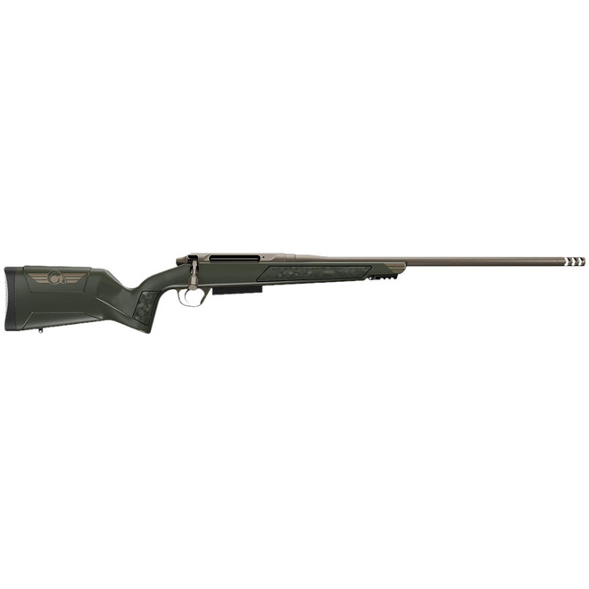 Christensen Arms 8011503600 Evoke 7mm BC 3+1 16.25" Bronze Cerakote Threaded Barrel, Bronze Cerakote Steel Drilled & Tapped Receiver, Picatinny Rail Forend, Gray w/Bronze Logo Polymer Stock