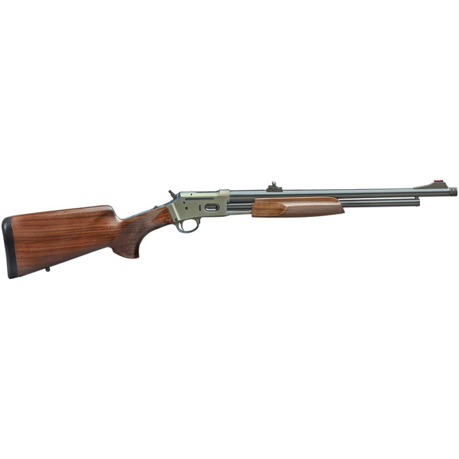 Davide Pedersoli 010S934044 Jackal 44 44 Mag 6+1 19" Silver Cerakote Threaded Barrel & Receiver w/Picatinny Rail, Walnut Fixed Stock
