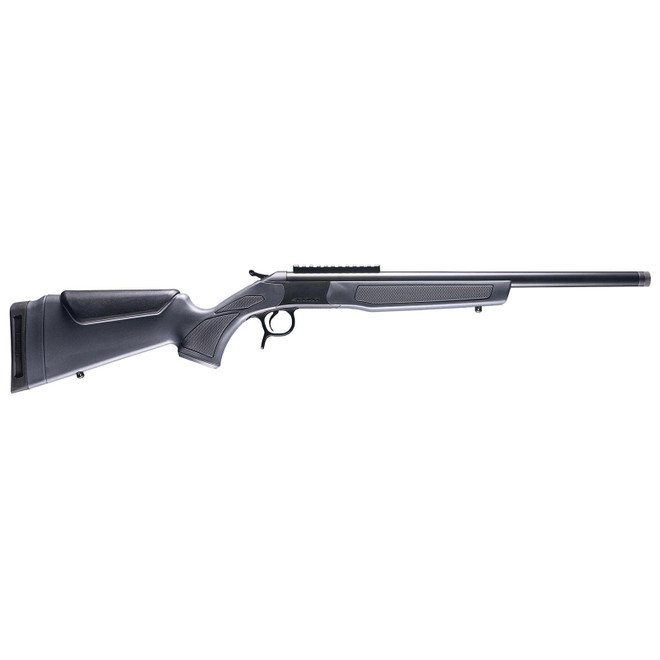 CVA CR4438 Scout 350 Legend 1rd 20" Blued Threaded Barrel, Blued Picatinny Rail Receiver, Stealth Gray Fixed Synthetic Stock