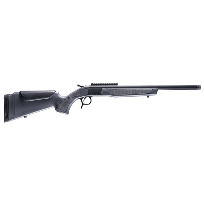 CVA CR4445 Scout 444 Marlin 1rd 22" Blued Threaded Barrel, Blued Picatinny Rail Receiver, Stealth Gray Fixed Synthetic Stock