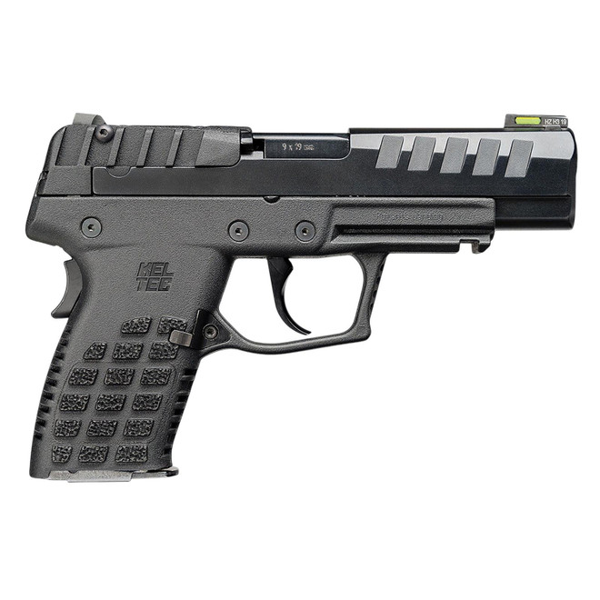 Kel-Tec P15BLKCA P15 *CA Compliant Compact Frame 9mm Luger 10+1 4" Black Steel Barrel, Black Nitride Serrated Steel Slide, Black Polymer Frame w/Picatinny Rail, Black Stippled Grip, Ambidextrous