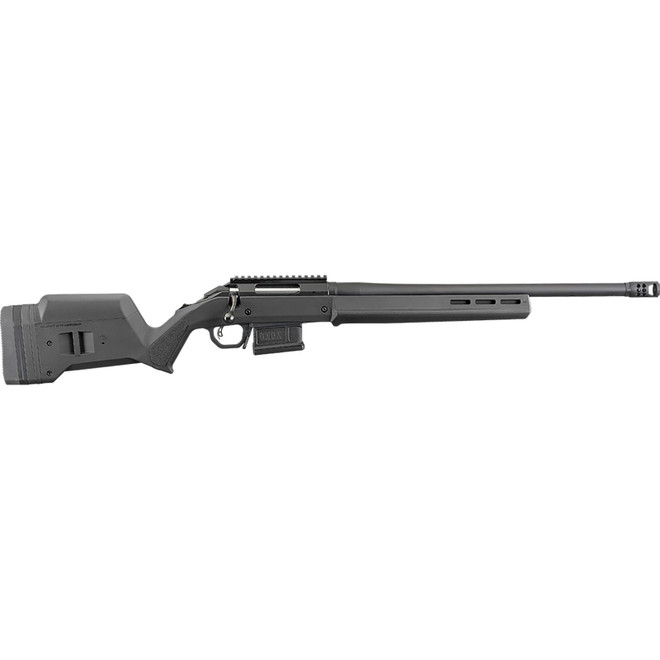 Ruger 26931 American Hunter 308 Win 5+1 20" Matte Black Threaded Barrel, Matte Black Steel Receiver w/Picatinny Rail Receiver, Black Magpul Adjustable Hunter Synthetic Stock, Right Hand