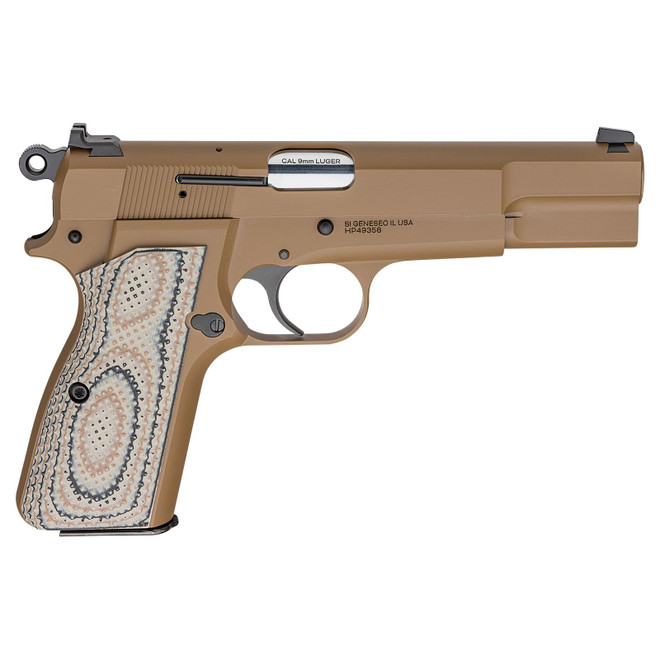 Springfield Armory HP920 SA-35 9mm Luger 15+1 4.70" Stainless Steel Barrel, Coyote Brown Cerakote Steel Serrated Slide, Coyote Brown Cerakote Steel Frame w/Beavertail, G10 Grip