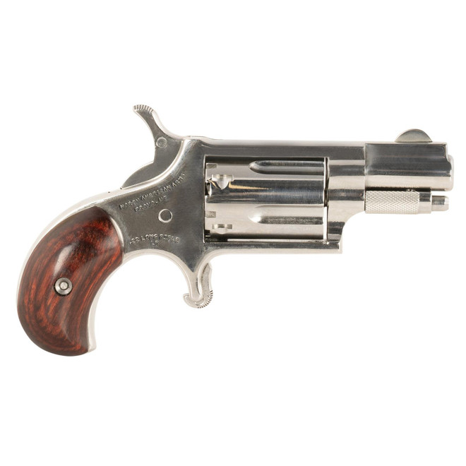 North American Arms LDLX LDLX 22 LR 5 Shot 1.13" Polished Stainless Steel, Rosewood Grip, Exposed Hammer