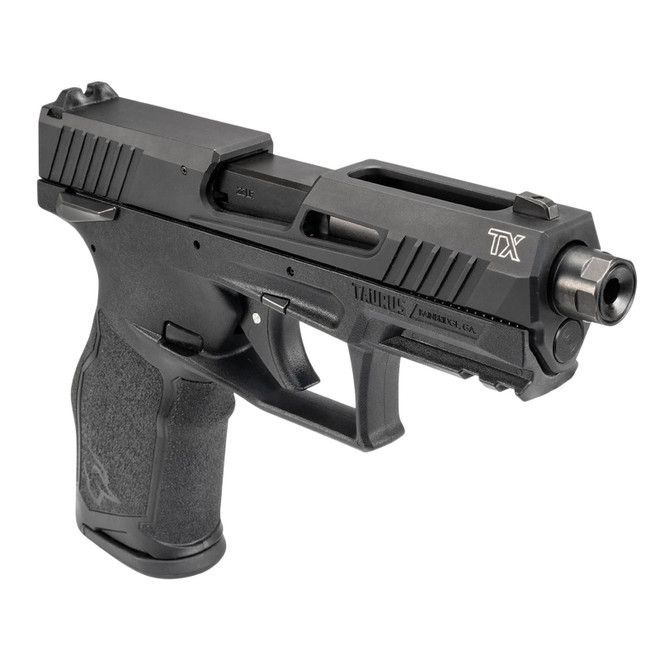 Taurus 1-2TX22341-5X10 TX22 Full Size Frame 22 LR 10+1 4.10" Black Non-Threaded Barrel, Black Serrated Slide, Black Polymer Frame w/Picatinny Rail, Ergonomic Grip, 5 Mags