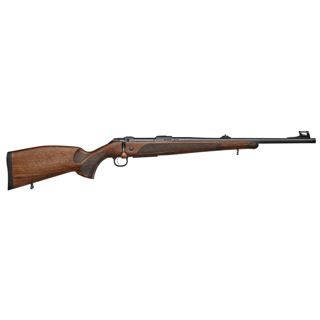CZ-USA 07309 600+ Lux 300 Win Mag 3+1 24" Black Nitride Threaded Barrel, Black Nitride Steel Drilled & Tapped Receiver, Walnut Fixed Stock