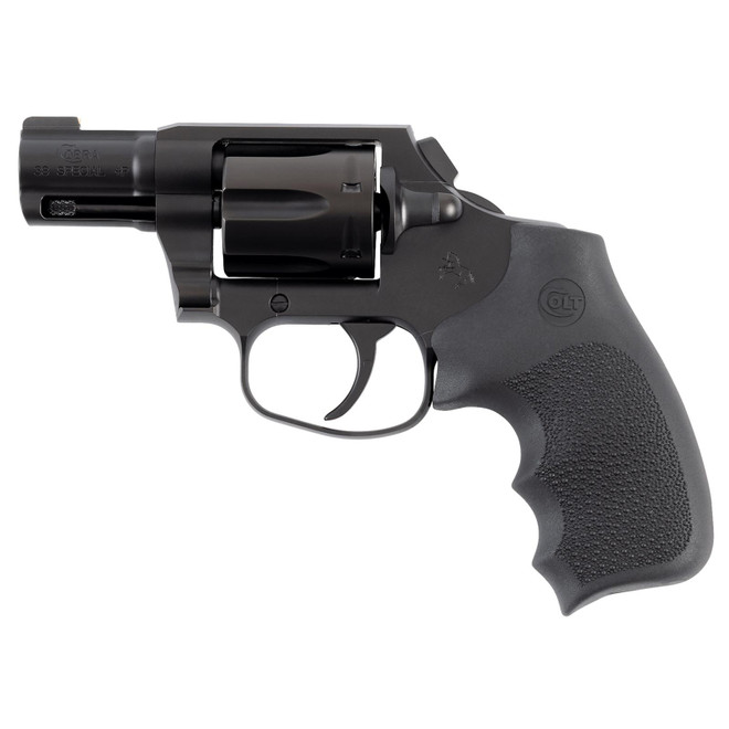 Colt Mfg COBRAMB2RNS Night Cobra 38 Special +P 6rd Shot 2" Black PVD Stainless Steel Barrel, Cylinder & Frame, Black Hogue Overmolded Grip, Exposed Hammer