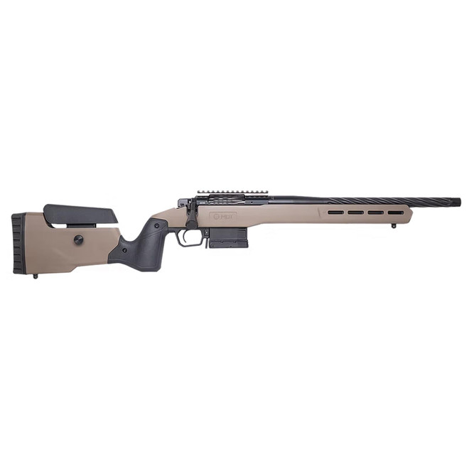 Cnc Firearms CNCFX722CM Faxon FX7 22 Creedmoor 5+1 16" Black Spiral Fluted Threaded Barrel, Black Receiver w/Picatinny Rail, MDT Flat Dark Earth Polymer Stock