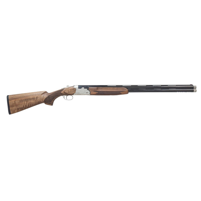 Pointer REXFT912BSW12 FT912 Field Trek Full Size 12 Gauge Break Open 3" 2rd 28" Black Over/Under Vent Rib Barrel, Silver Steel Receiver, Fixed Walnut Stock, Ambidextrous