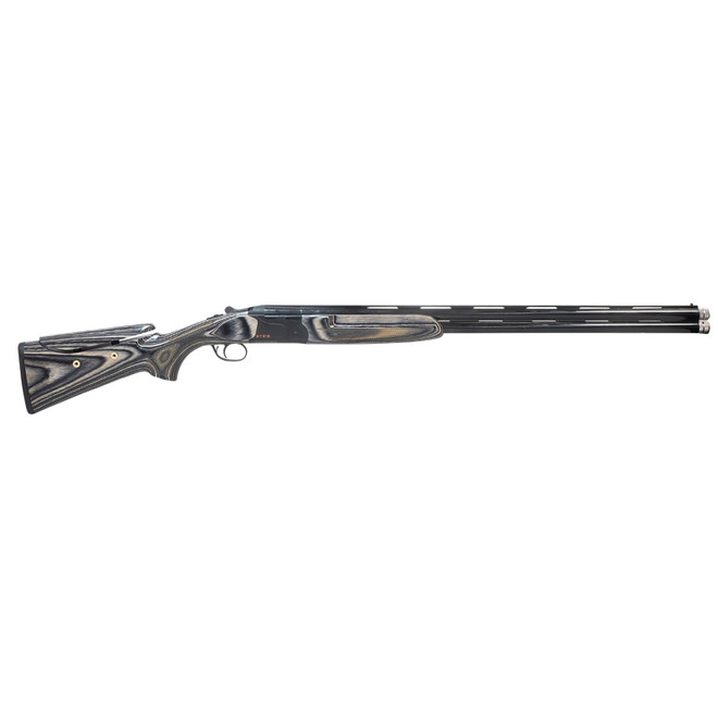 Pointer REXST912BBL12 FT912 Sport Trek Full Size 12 Gauge Break Open 3" 2rd 28" Black Over/Under Vent Rib Barrel, Black Steel Receiver, Adj Comb Gray Laminate Stock, Ambidextrous