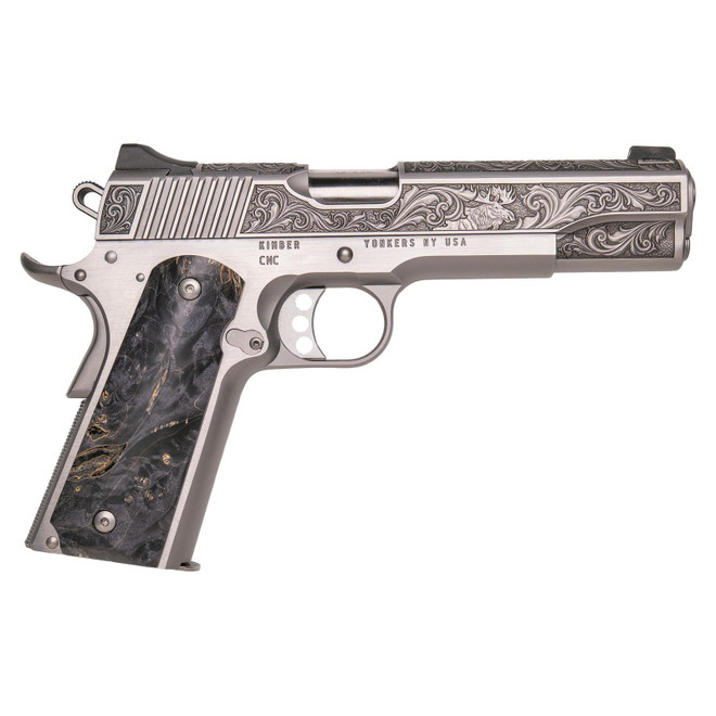 Cnc Firearms CNCWILDLIFE45 Kimber 1911 Wildlife Sports South Exclusive 45 ACP 7+1 5" Burled Maple Wood Grip